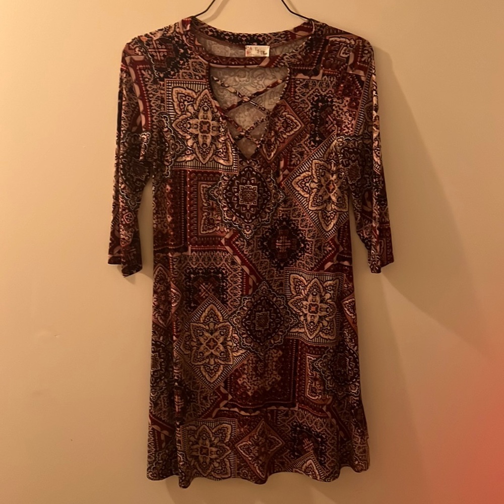 Beautiful fig and olive dress size medium